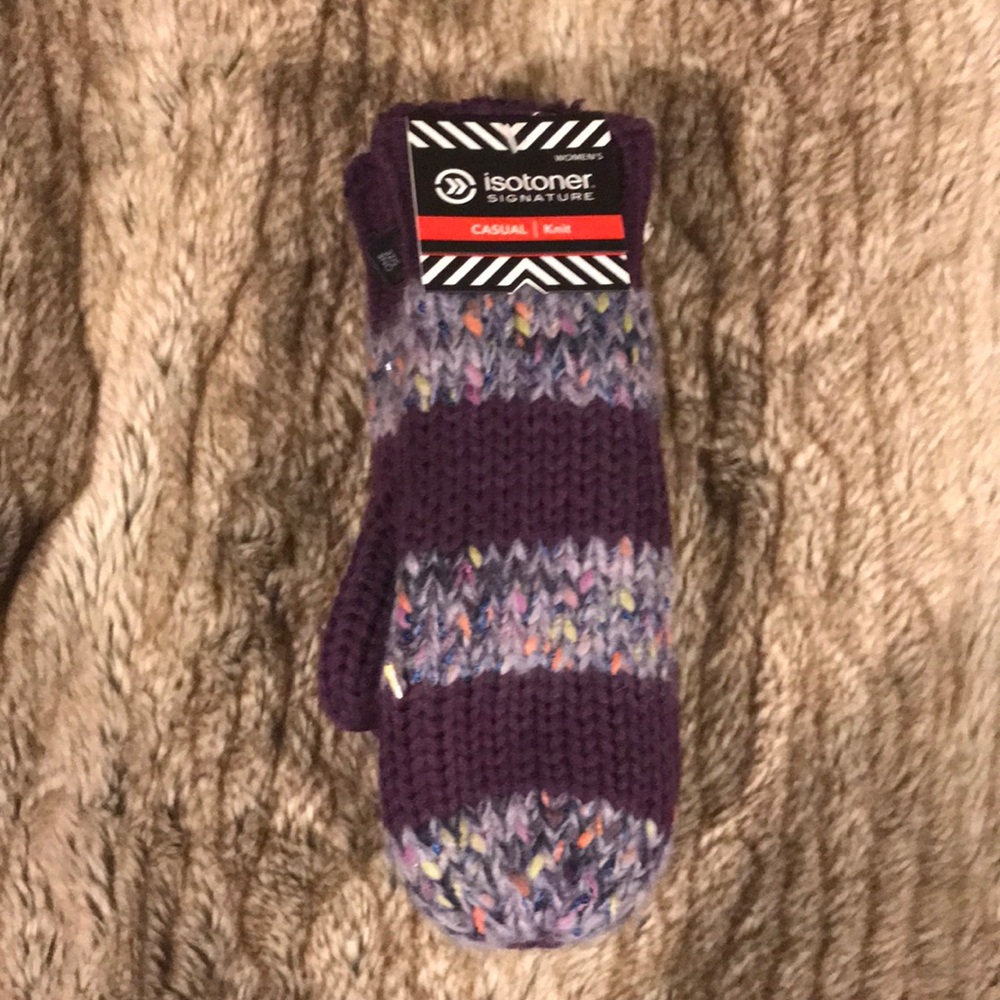 isotoner signature casual knit mittens